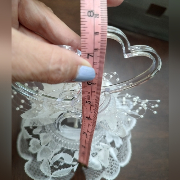 Wilton Simple Joys Wedding Cake Topper #103-150 Hearts Lace Roses Ellen Williams - Picture 6 of 14